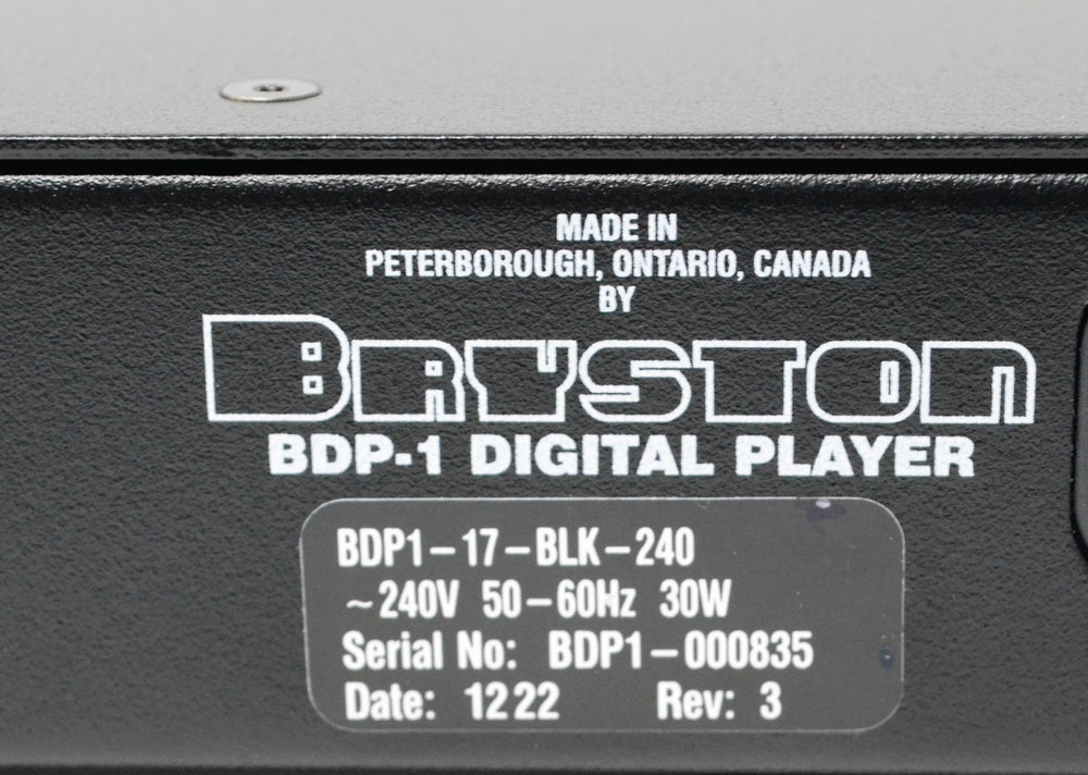 Bryston BDP-1 Digital Music Player