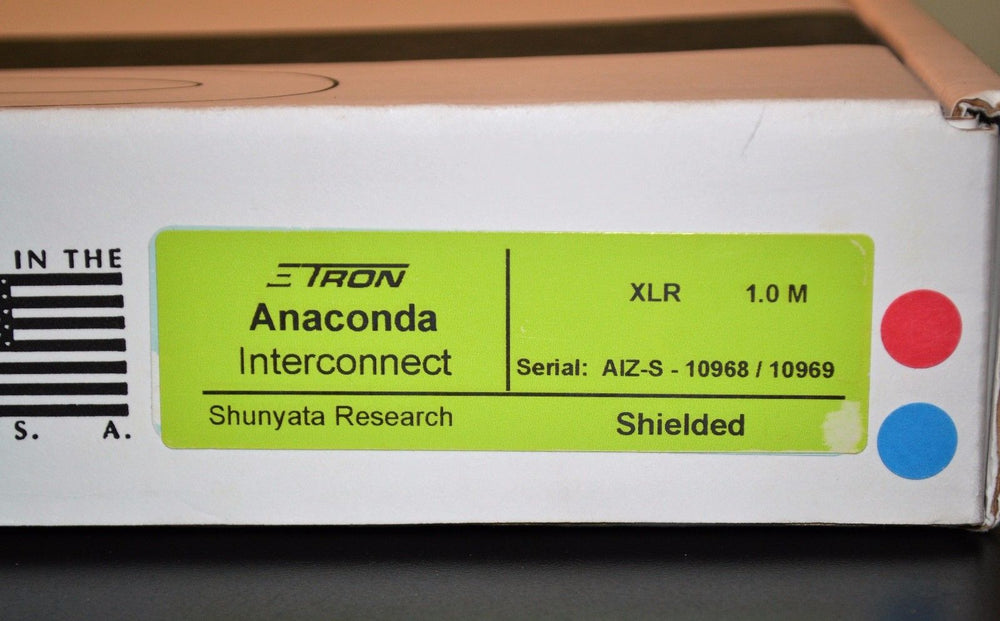 Shunyata Research ZiTron Anaconda Analogue interconnect. 1m XLR pair. Brand new.